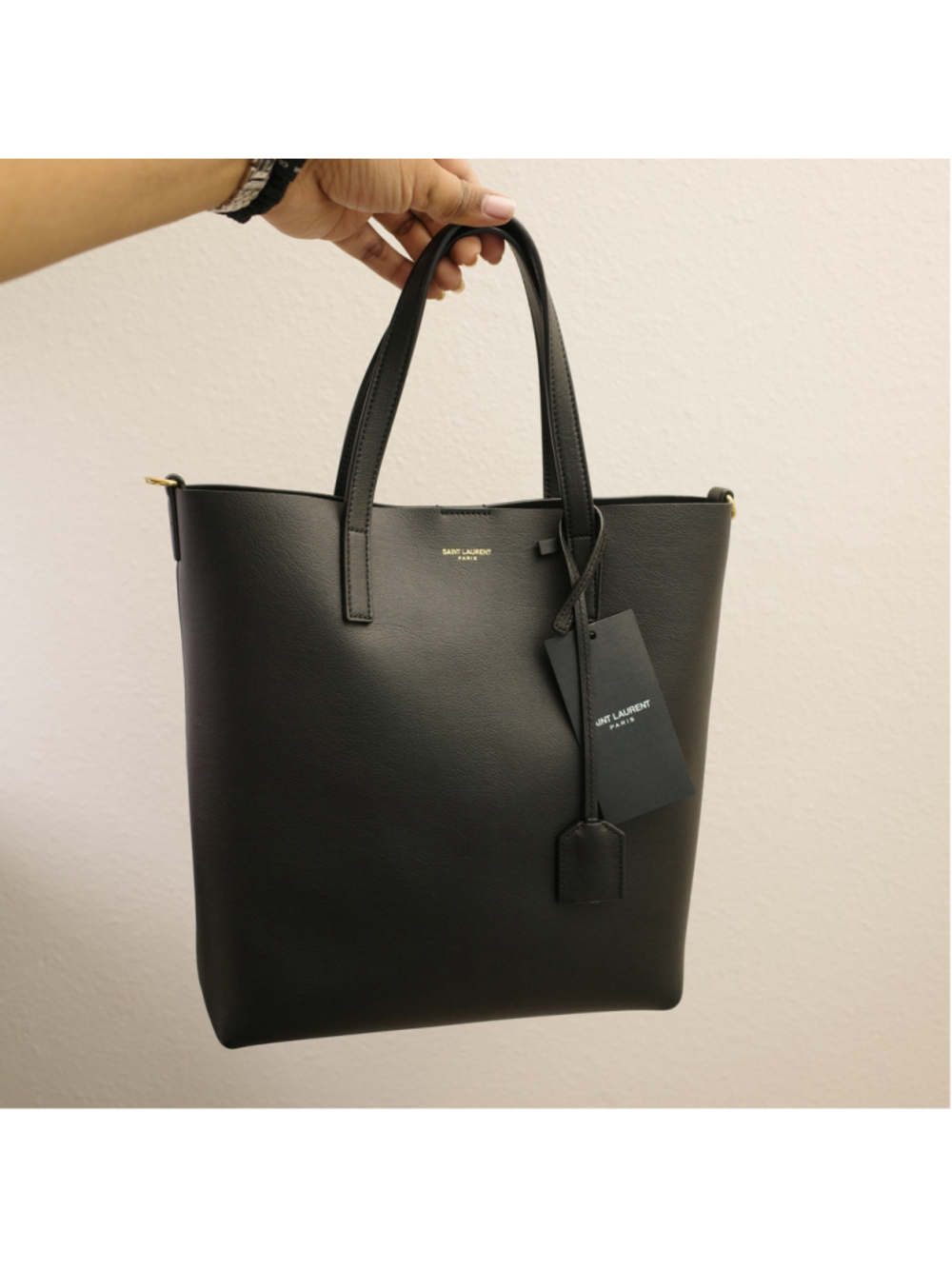 YSL Saint Laurent Small Shopping Tote Black NEW